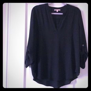 Gibson Latimer Black Blouse Size Large